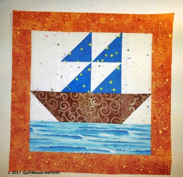 PLQuiltChallenge - Block 2 - Sail Boat
